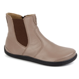 Olivier Barfodede Chelsea-støvler til kvinder med lynlås, isoleret 1263, beige 1