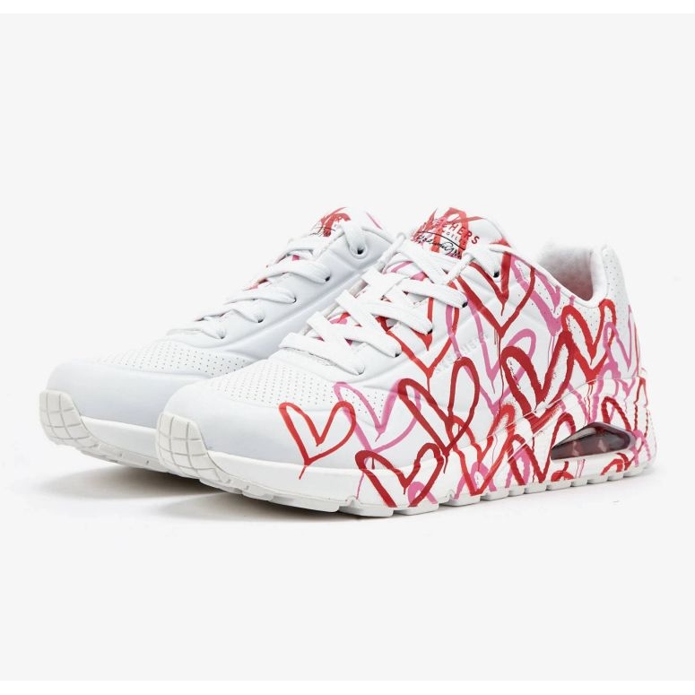 Skechers X Jgoldcrown Uno-Spread The Love W 155507-WRPK sko hvid 1