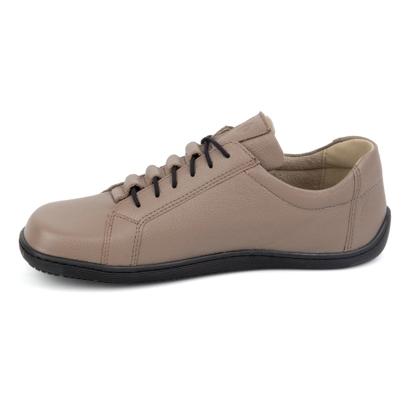 Olivier Dame minimalistiske barfodet læder sko 1242 mørk beige 1