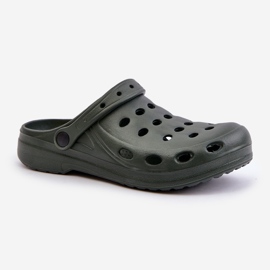 Herre flip-flops sandaler til havepool mørkegrøn 1