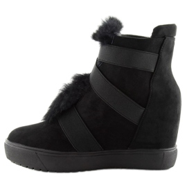 Sneakers med pels sort 3123 sort 1