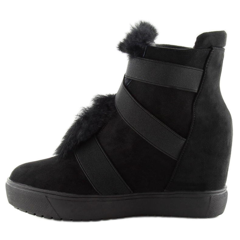 Sneakers med pels sort 3123 sort 1