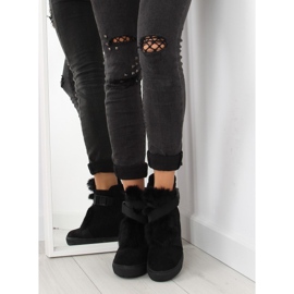 Sneakers med pels sort 3123 sort 2