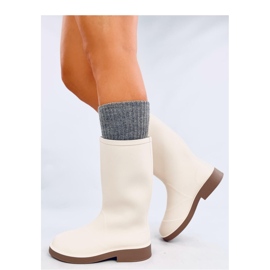 Hvide matte galocher til kvinder beige 2