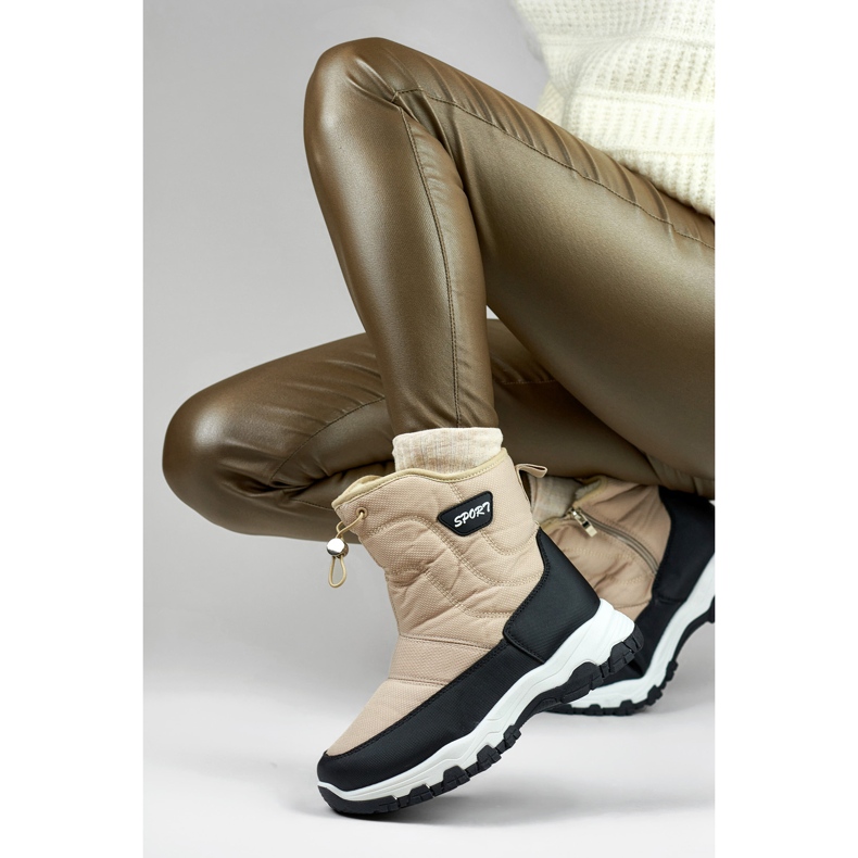 Snestøvler Model 9159-4BE Beige/Sort 1