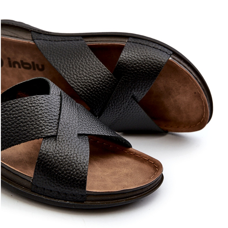 Mænds læder inblu GV00001I sort flip flops 2