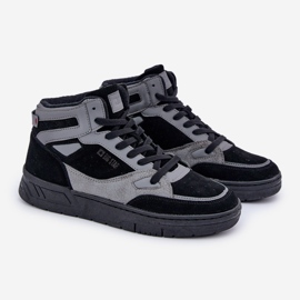 Ruskindssneakers til mænd Big Star OO174303 Hi-Poly System Sort-Grå 1
