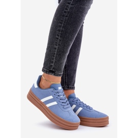 Sportssneakers til kvinder på platformen, blå 1