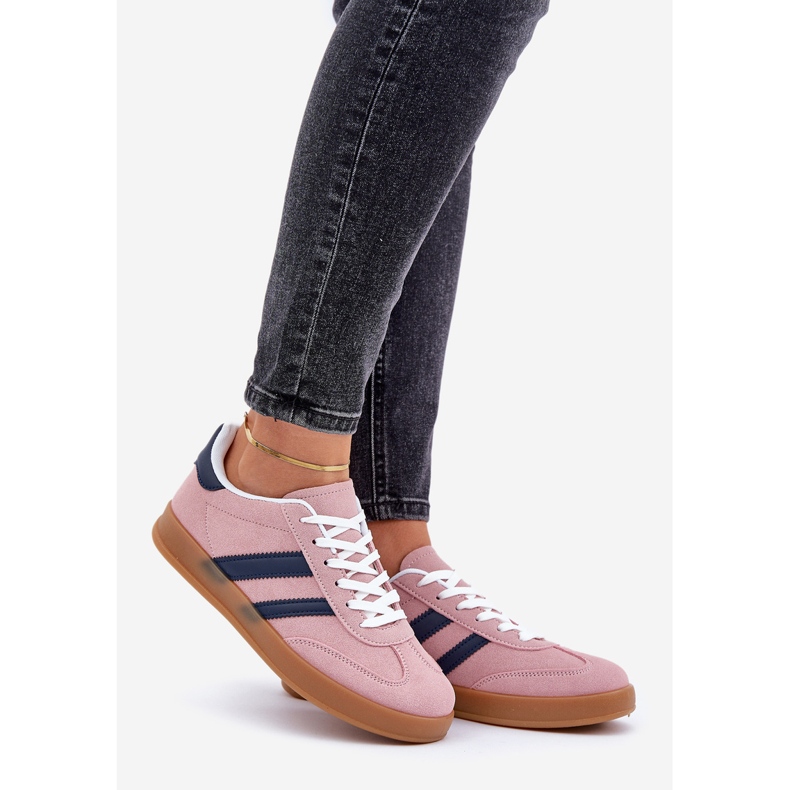 Lave sneakers til kvinder, lyserøde 1