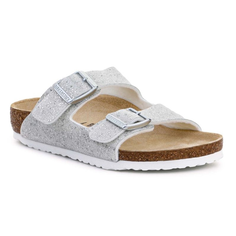 Kalpki Birkenstock Arizona Kids 1022230 Cosmic Sparkle White sølv 1