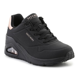 Skechers Uno Wedge - Hi Steps 177520-BBK sko sort 1