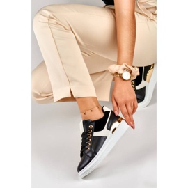 Platformsneakers til kvinder, sorte JF3060B 1