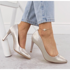 Sergio Leone 1339 pumps i beige ruskind 2