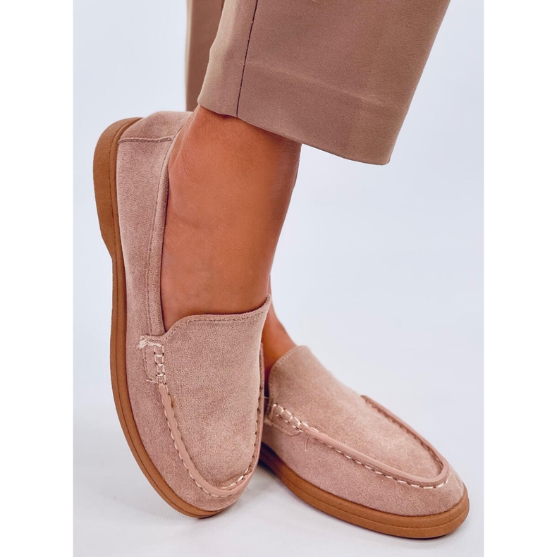 Bløde damemoccasiner beige 1