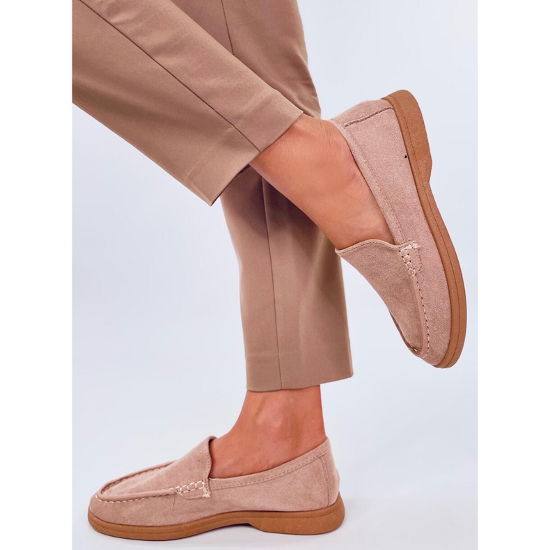 Bløde damemoccasiner beige 2