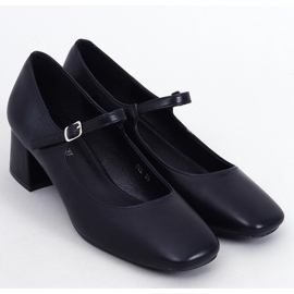 Sorte højhælede pumps i Mary Jane-stil 1