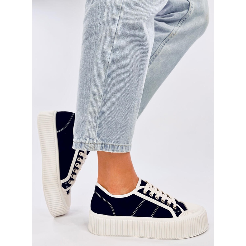 Sorte platformssneakers til kvinder 2