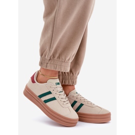 Platform Sneakers til kvinder Beige og Grøn Egelia 1