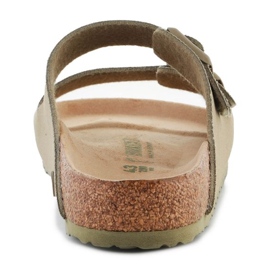 Birkenstock Rivet Logo Vegan Canvas Faded Slides 1023958 grøn 3