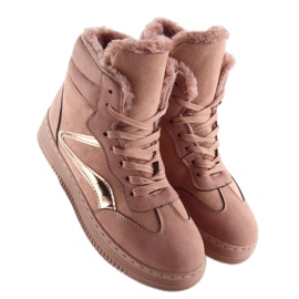Sneakers isoleret pink BOK-1103 mørk pink lyserød 2