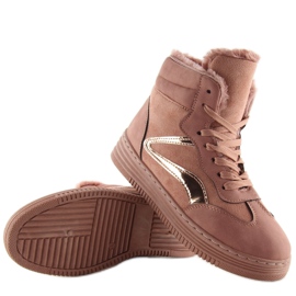 Sneakers isoleret pink BOK-1103 mørk pink lyserød 7