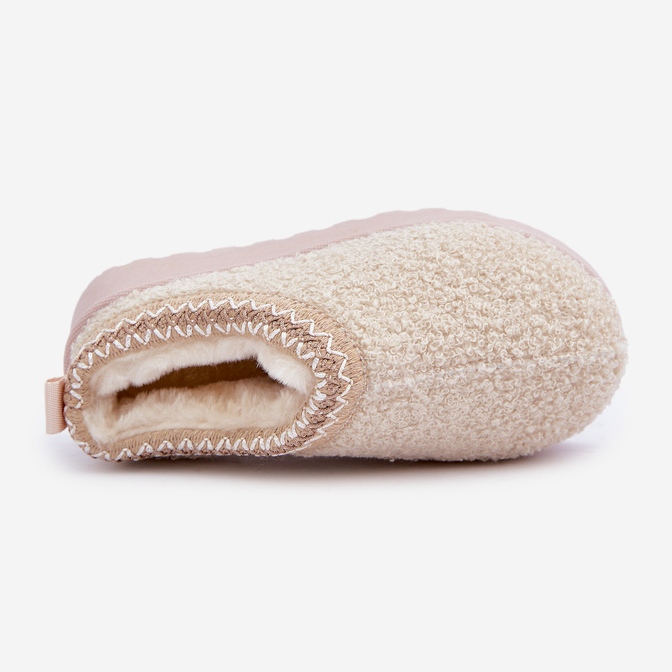 Børns snestøvler med pels, fåreskindstype, lys beige 1