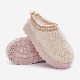 Børns snestøvler med pels, fåreskindstype, lys beige 2