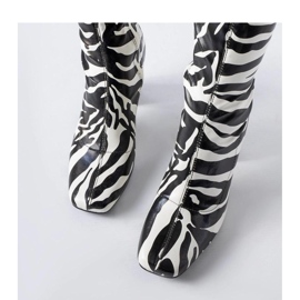 Imiterede zebra-ankelstøvler Upland - Solea sort 2