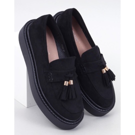 Platform loafers med frynser Sort 1