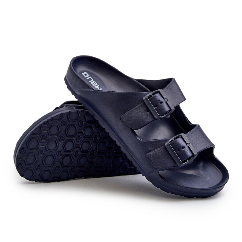 News Herre lette skumflip-flops med spænder, marineblå Avatara 6