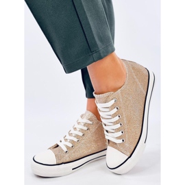 Gyldne wedge sneakers gylden 2