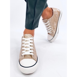 Gyldne wedge sneakers gylden 1