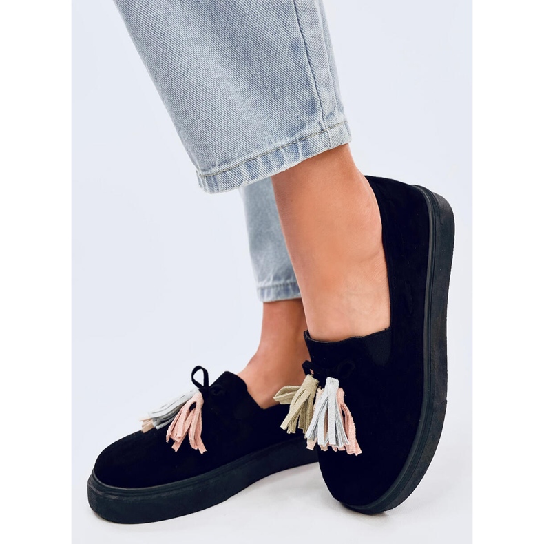 Sorte kvast loafers 2