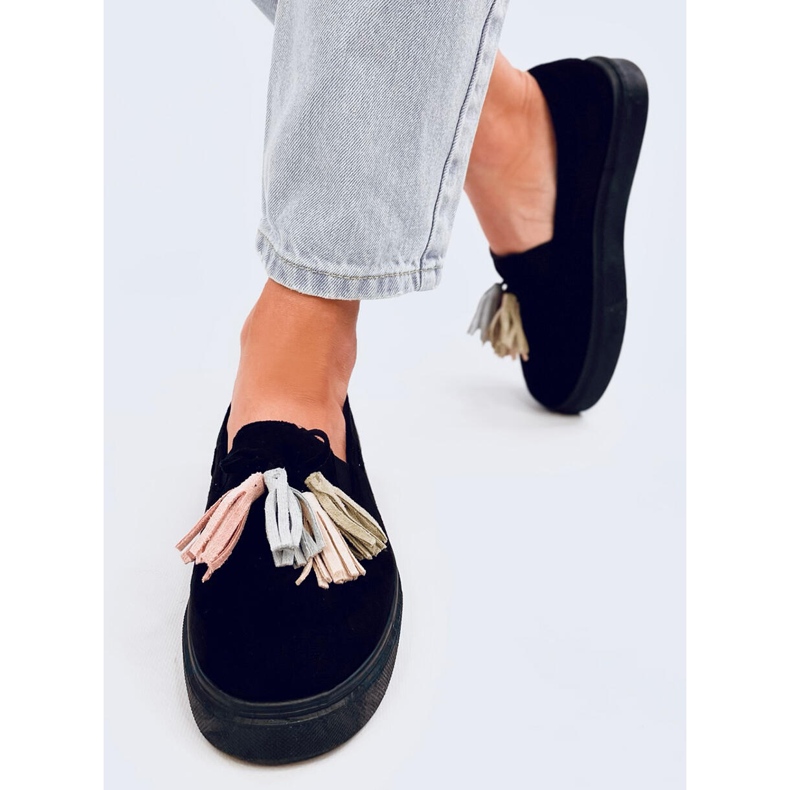 Sorte kvast loafers 1