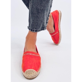 Espadrilles kvinders orange med zirkoner 1