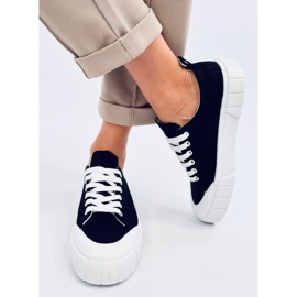 Klassiske sorte kvindes sneakers 1