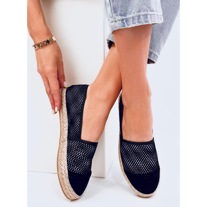 Espadrilles kvinders ruskind sort 1