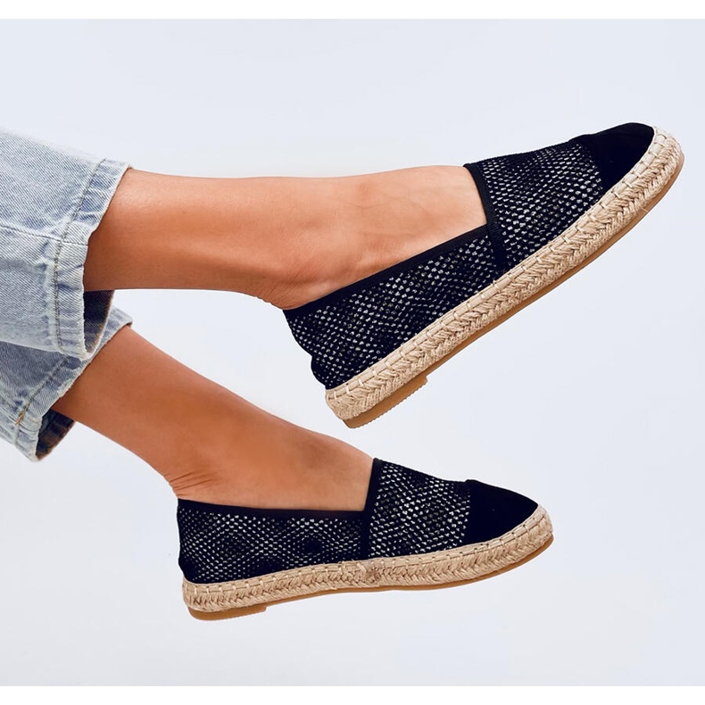 Espadrilles kvinders ruskind sort 2