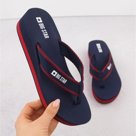 Kile-flip-flops til kvinder, marineblå Big Star NN274A725 1