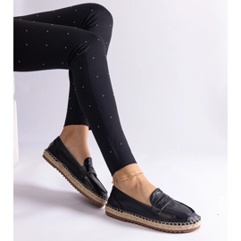 Sort glidende espadriller på platformen 1