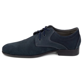 Olivier Elegante marineblå herresko i læder - Model 4683 1