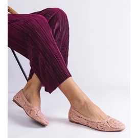 Pink flettet ballet flade lyserød 2