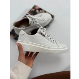 Olivier Dame lædersko, Style 1238 hvide sneakers 2