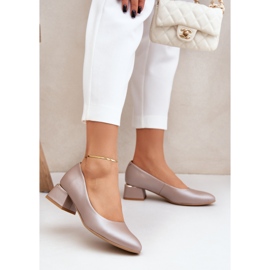 Lewski Shoes Lewski læderpumper 3118 mørk beige 2