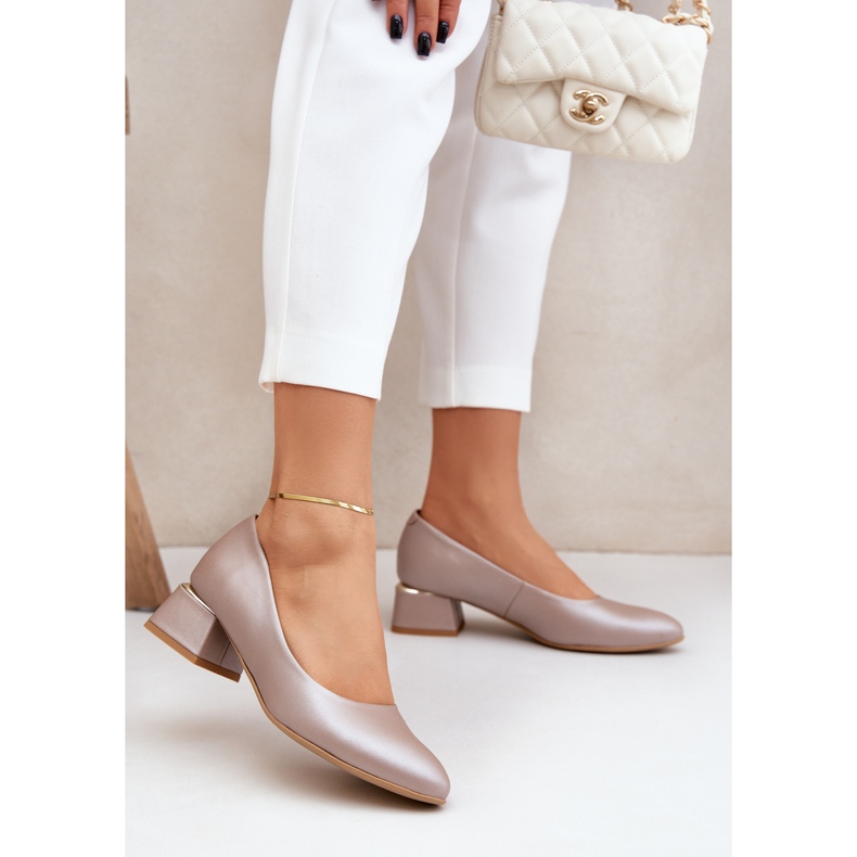 Lewski Shoes Lewski læderpumper 3118 mørk beige 2