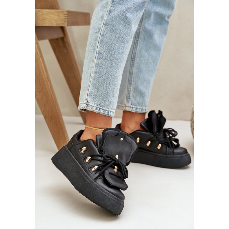 Platform sneakers til kvinder sorte 2