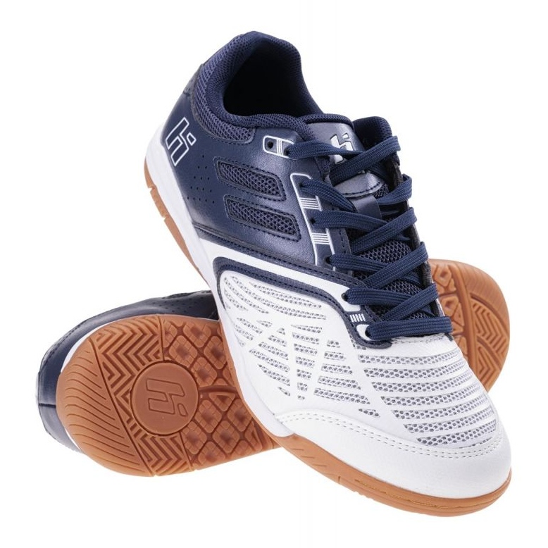 Huari Jordi Teen Halski Sko White og Navy Blue hvid 1