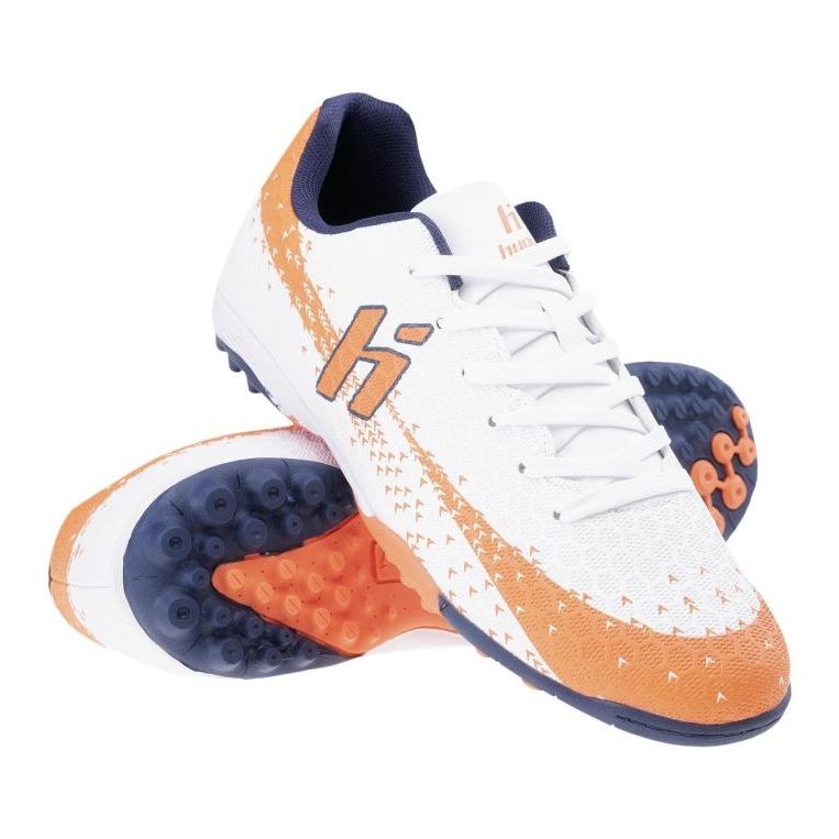 Huari Turfy Recoleti TF hvid-orange fodboldsko 1