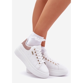 Kvinders sneakers på platformen Eco Leather White hvid 1