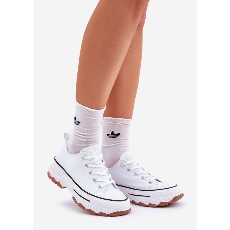 News Lav kvinders sneakers på platformen White hvid 1